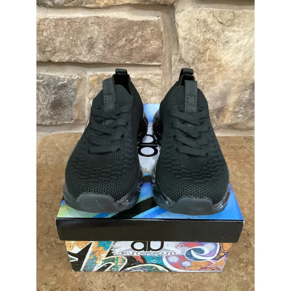 Air Underground Miller 2 Fade Kids Toddler Size 8 Black Knit Sneakers New